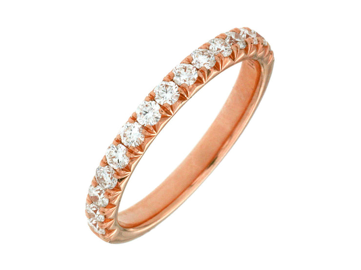 ROSE GOLD PRONG SET WEDDING BAND (.20CTTW)