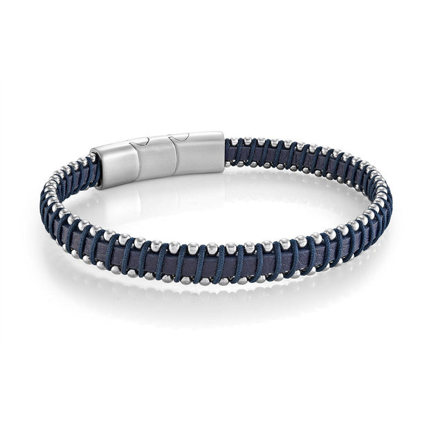 BLUE LEATHER BRACELET