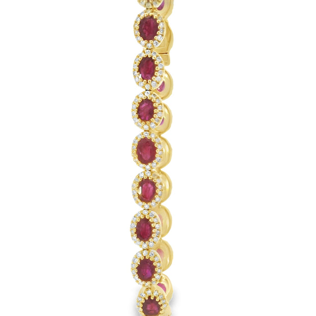 RUBY & DIAMOND TENNIS BRACELET