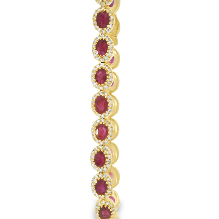 RUBY & DIAMOND TENNIS BRACELET