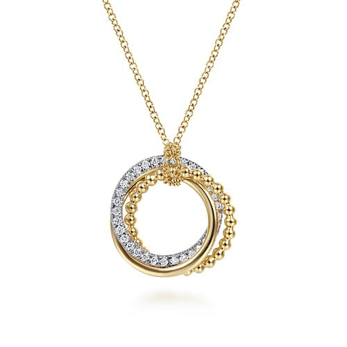 DIAMOND INTERLOCKING CIRCLE PENDANT