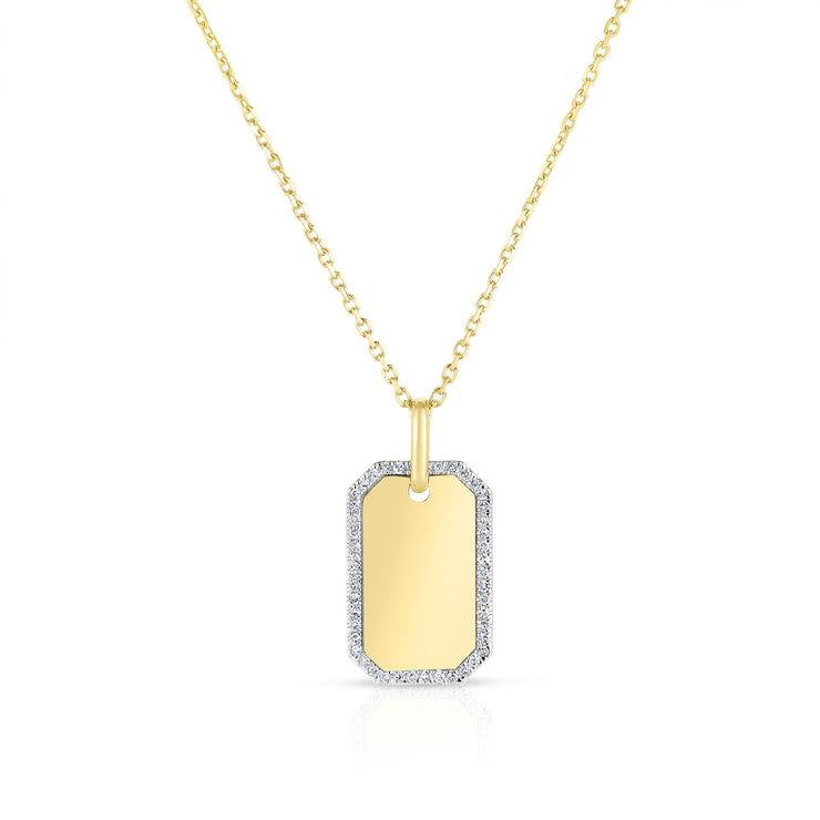 URBAETIS - DIAMOND DOG TAG PENDANT