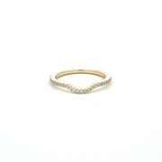 YELLOW GOLD PAVE DIAMOND CONTOUR ETERNITY RING