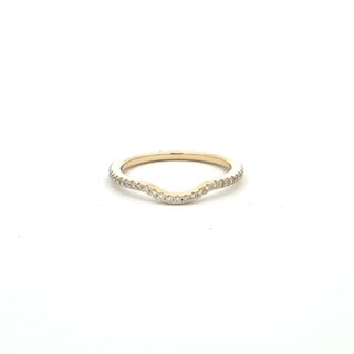 YELLOW GOLD PAVE DIAMOND CONTOUR ETERNITY RING