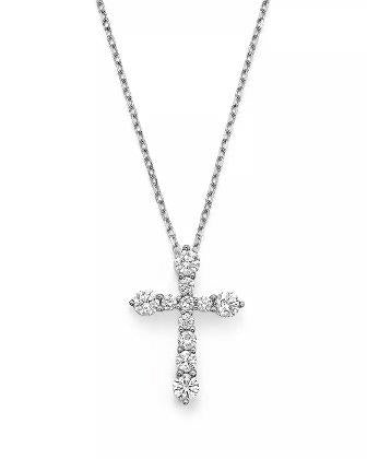 DIAMOND CROSS PENDANT - 1/2 CT