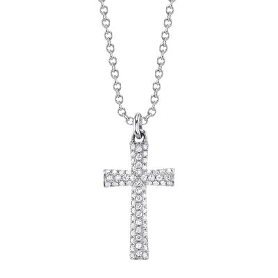 SHY CREATION - PAVE DIAMOND CROSS PENDANT