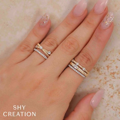 Shy Creation - Multi Band Diamond Ring