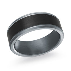 MALO - TANTALUM & CARBON FIBER MENS WEDDING BAND