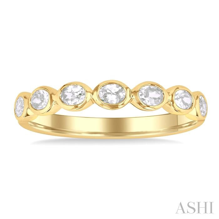 OVAL DIAMOND STACKABLE RING