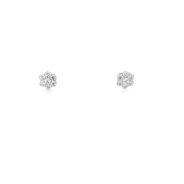 DIAMOND FLOWER CLUSTER EARRINGS