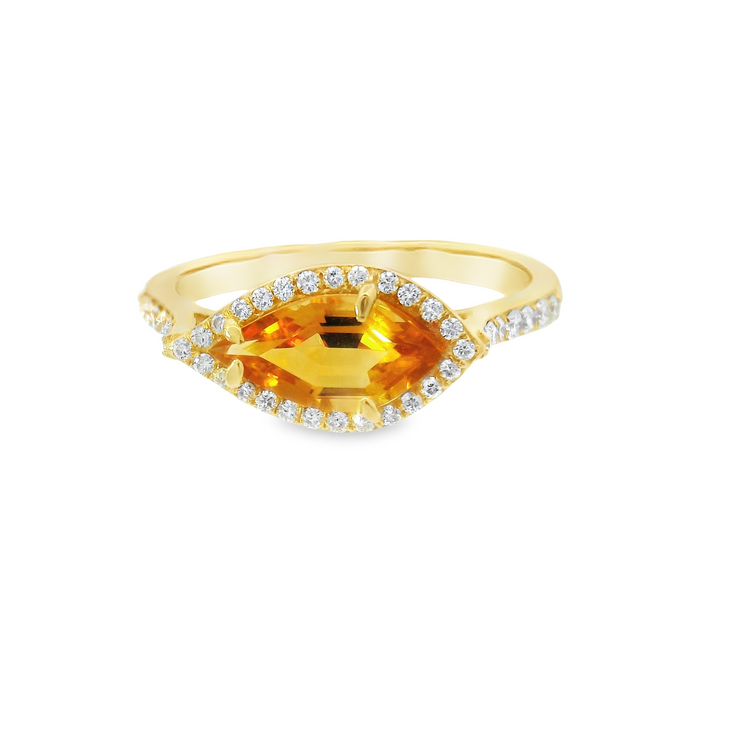 CITRINE & DIAMOND RING