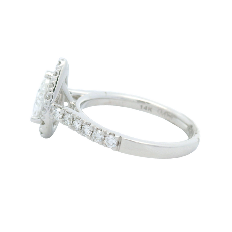 CLASSIC ENGAGEMENT RING WITH PEAR SHAPE DIAMOND (1.55CTTW)