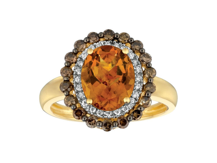 CITRINE & DIAMOND RING