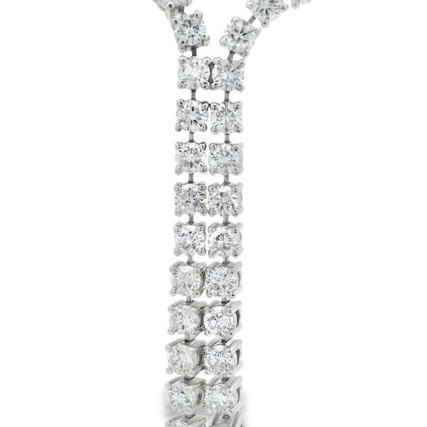 DIAMOND HALF TENNIS NECKLACE - 9 1/4 CT