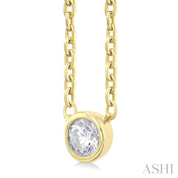 ASHI - ROUND DIAMOND SOLITAIRE PENDANT - 1/6 CT