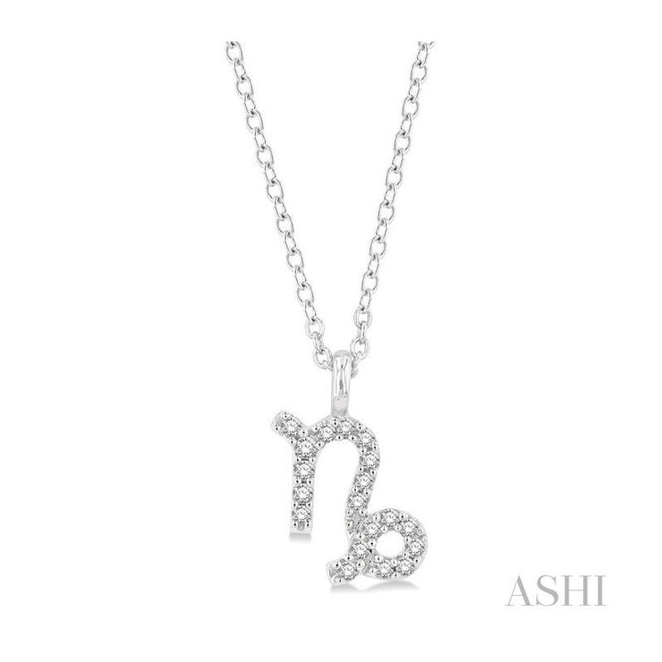 ASHI - DIAMOND ASTROLOGICAL SIGN PENDANT - CAPRICORN