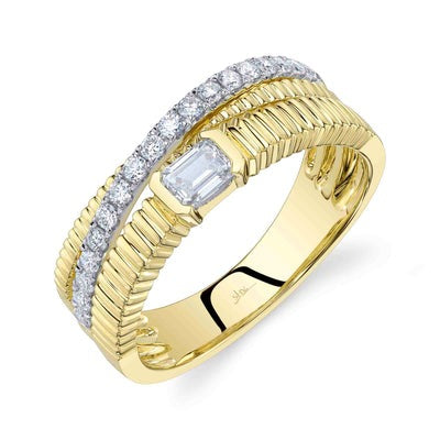 SHY CREATION - CRISS CROSS DIAMOND RING