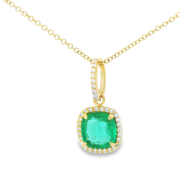 EMERALD & DIAMOND PENDANT