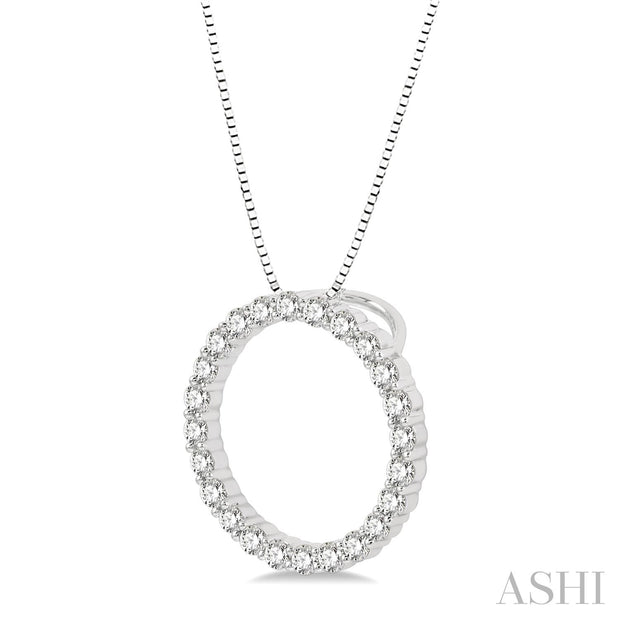 ASHI - 1/2 CARAT DIAMOND CIRCLE PENDANT