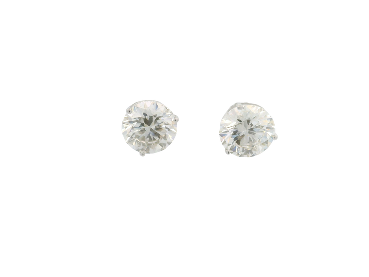 LAB DIAMOND STUD EARRINGS 6.17CTW