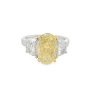 YELLOW DIAMOND 3 STONE RING