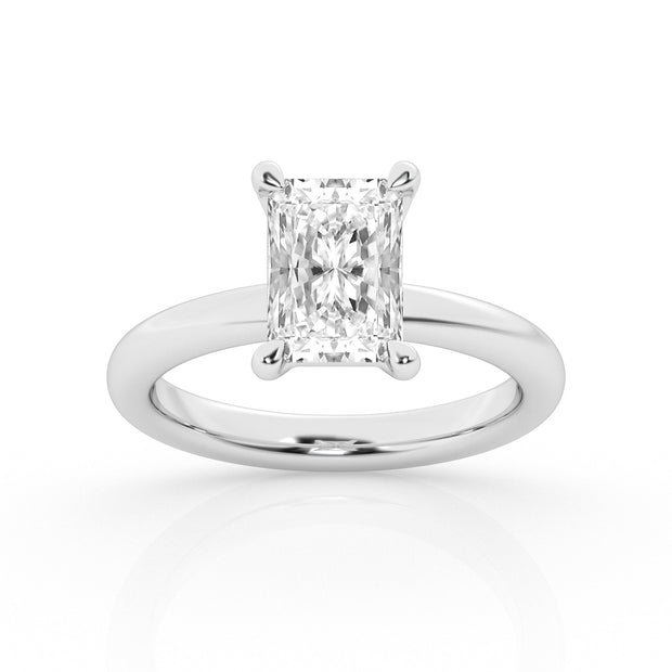 DIAMOND SOLITAIRE ENGAGEMENT RING - 4 CT RADIANT