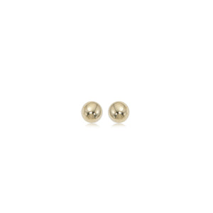 SMALL GOLD BALL STUD EARRINGS