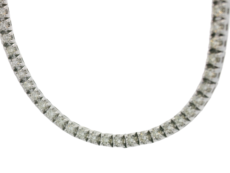 DIAMOND HALF TENNIS NECKLACE - 1 CT