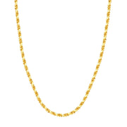 YELLOW GOLD SOLID ROPE CHAIN 22"