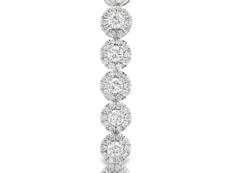 DIAMOND CLUSTER TENNIS BRACELET - 7 CT