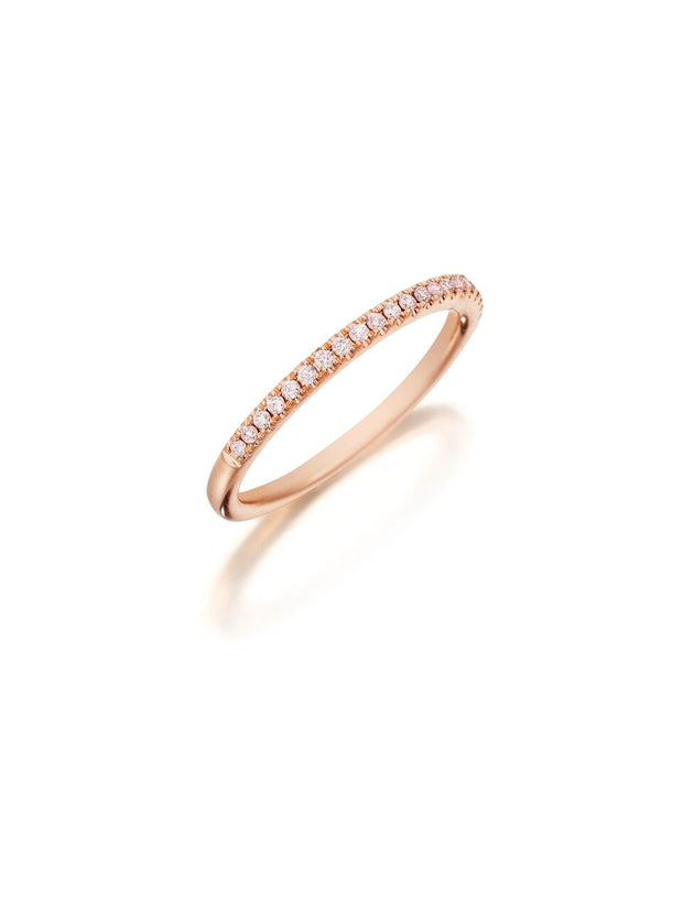 HENRI DAUSSI - ROSE GOLD NATURAL PINK DIAMOND BAND