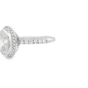 DIAMOND ENGAGEMENT RING - 2 CT OVAL CENTER