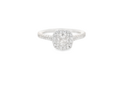 HENRI DAUSSI - WHITE GOLD DIAMOND ENGAGEMENT RING