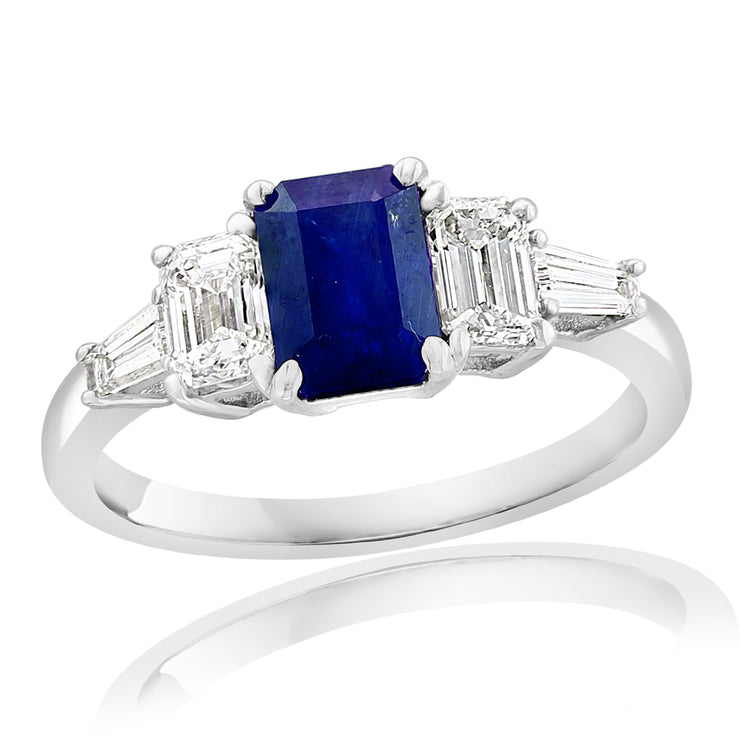 SAPPHIRE & DIAMOND 5 STONE RING