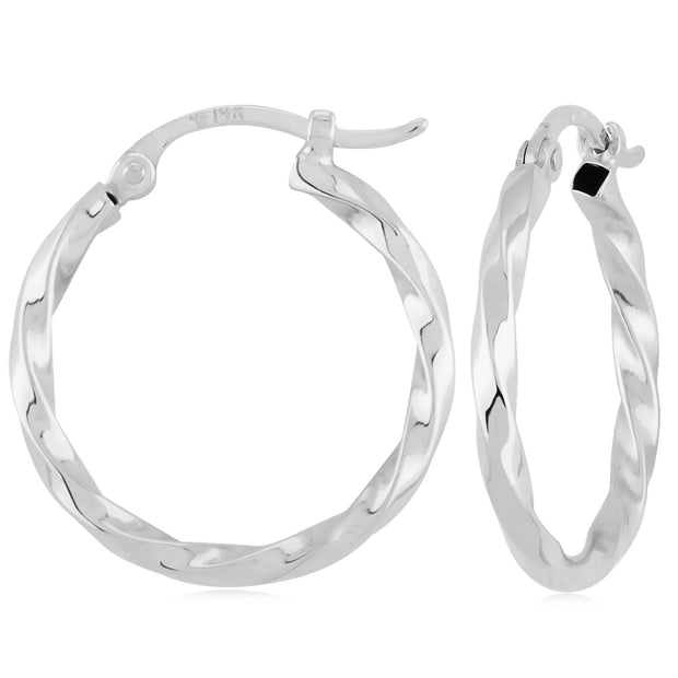 TWISTED TUBE HOOP EARRINGS