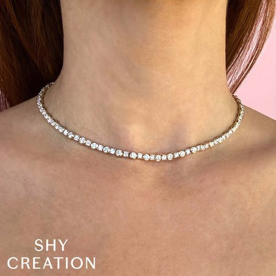 SHY CREATION - DIAMOND TENNIS NECKLACE