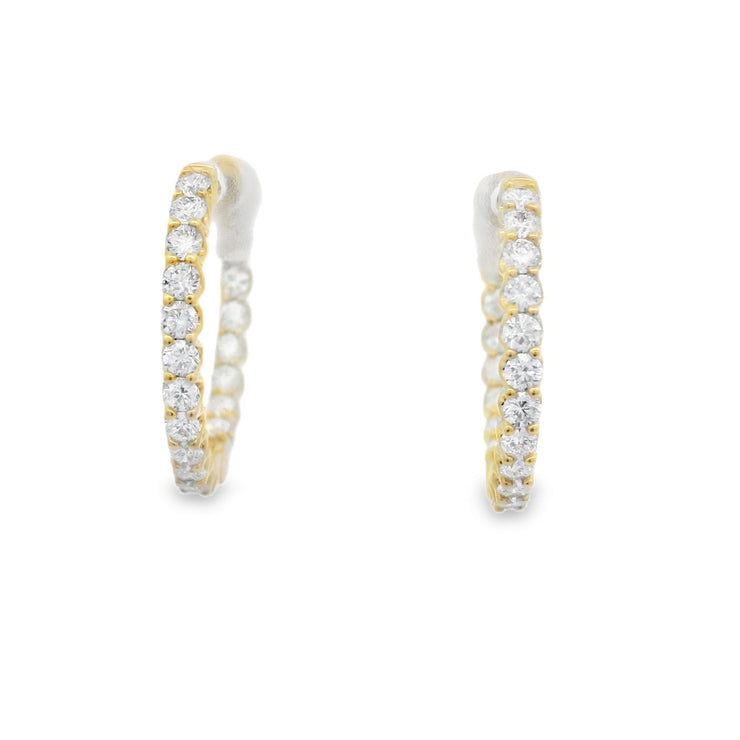 DIAMOND IN & OUT HOOP EARRINGS - 1 CT